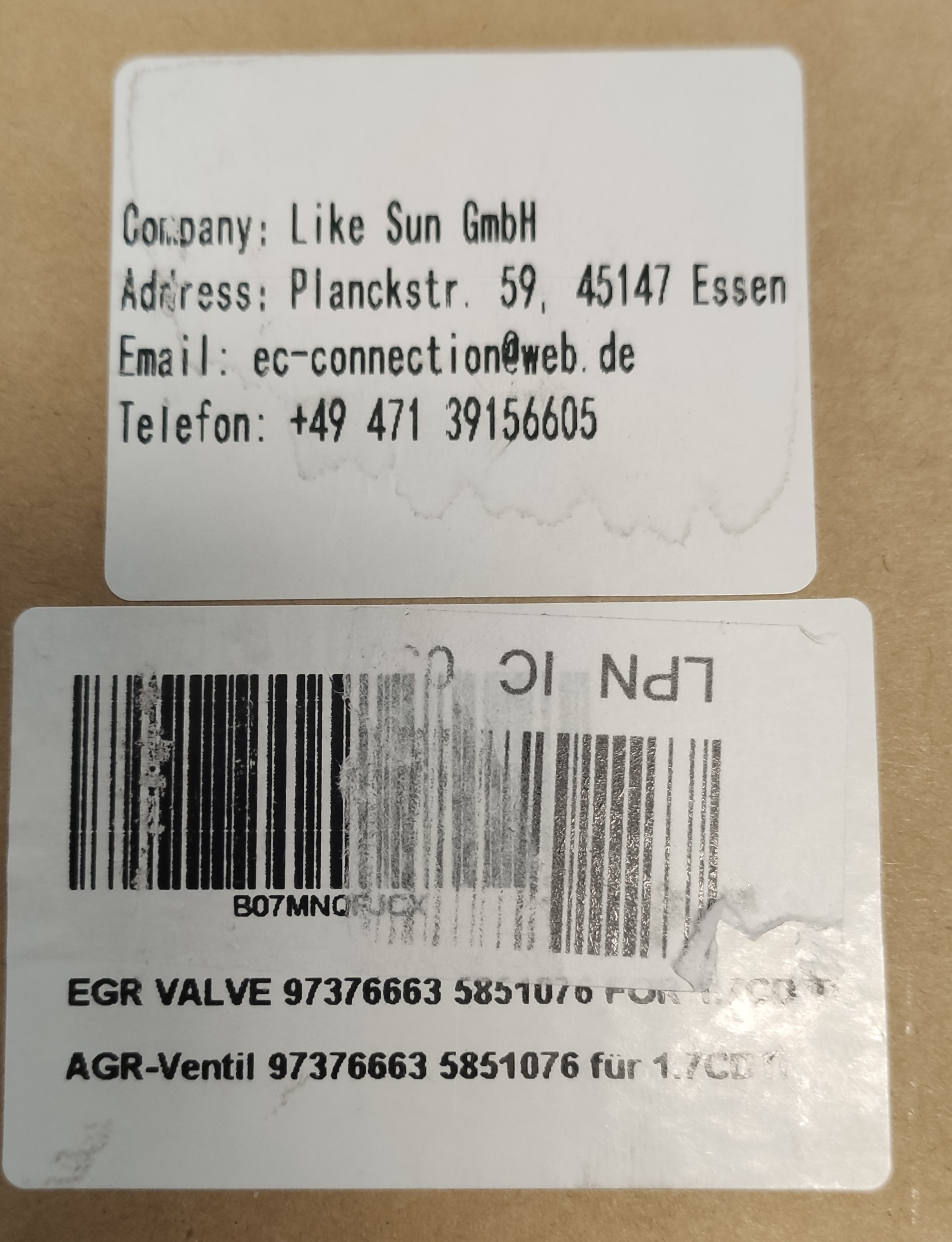 EGR VOŽTUVAS OPEL 1,7CDTi