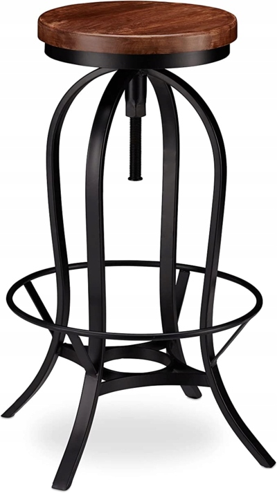 Stilinga pramoninės išvaizdos baro kėdė.