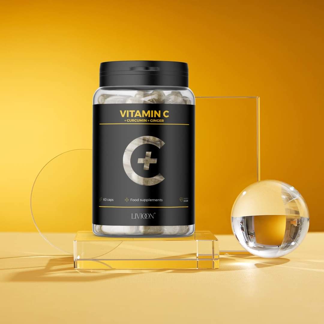 VITAMINas C SU CIBERŽOLĖS IR IMBIERO EKSTRAKTAIS