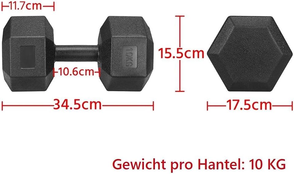 2 hantelių rinkinys – 20 kg.