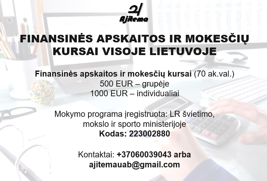 Buhalterinės apskaitos ir mokesčių kursai