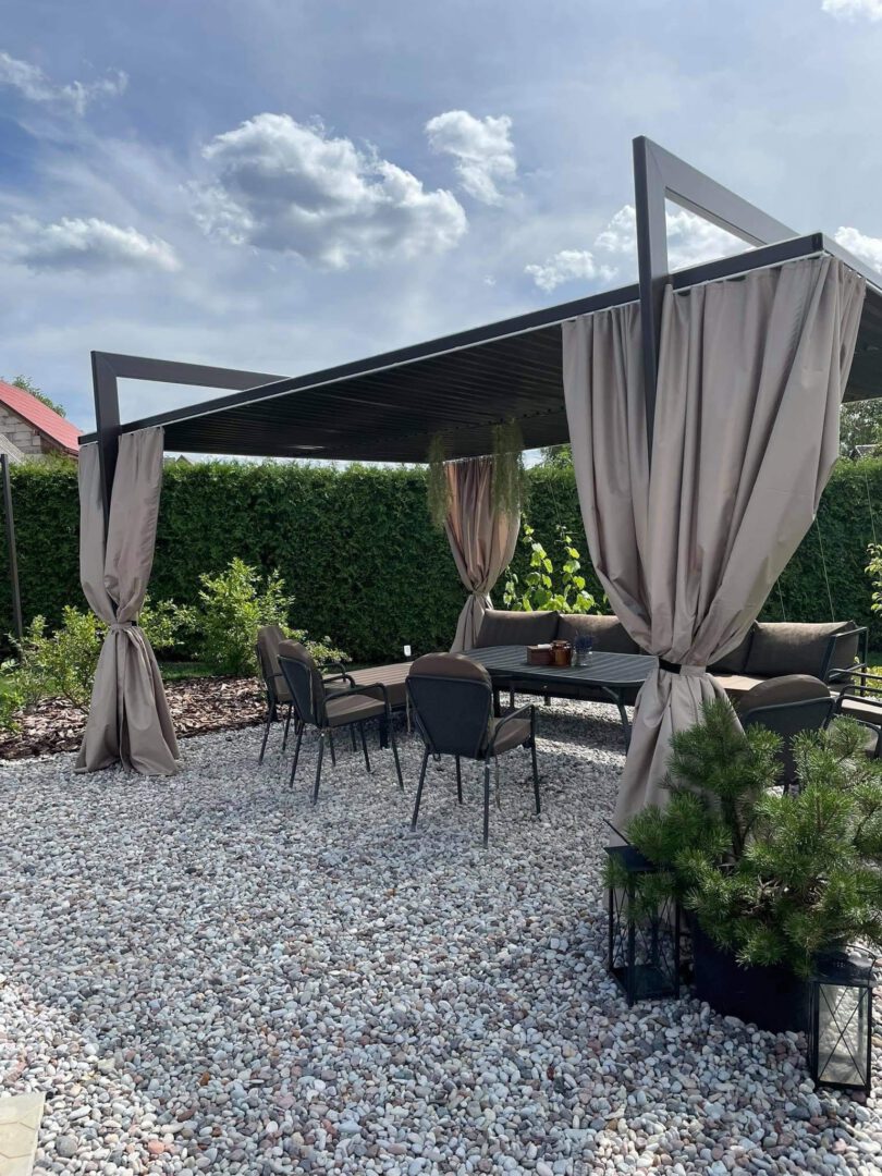 Lauko , terasų , pavėsinių užuolaidų siuvimas