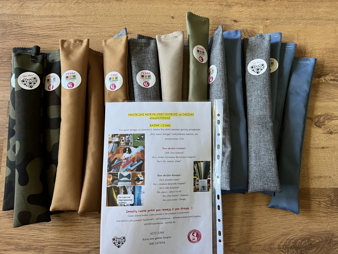 Maišeliai mokyklinėms dūdelėms