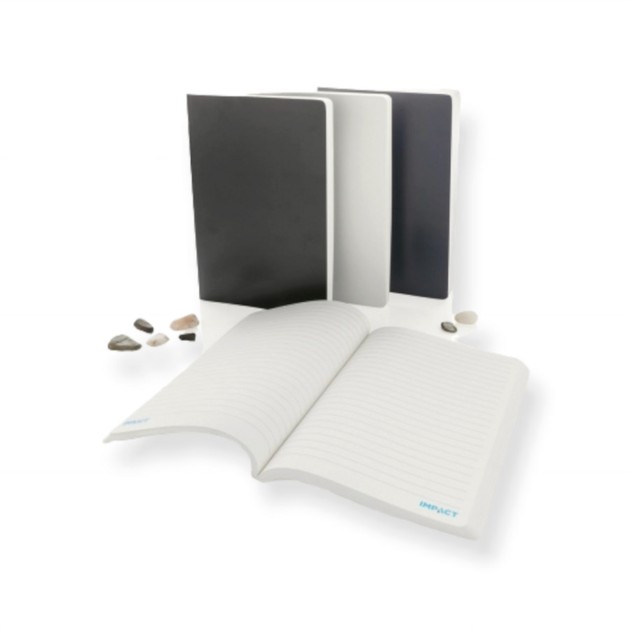 Akmens popieriaus sąsiuvinis A5, linijomis, minkštu viršeliu, 60 lapų