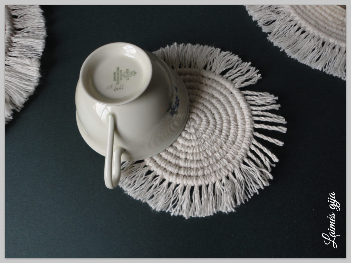 Pinti padėklai, padėkliukai (makrame, macrame)