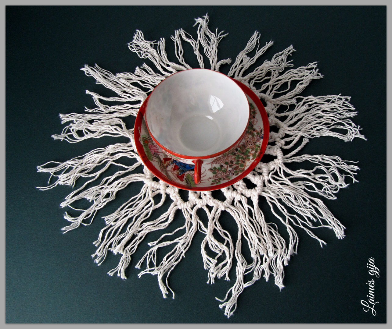 Pinti padėklai, padėkliukai (makrame, macrame)