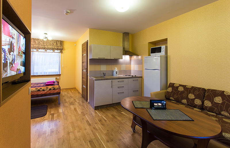 1 KAMBARIO APARTAMENTAI SU ATSKIRU ĮĖJIMU, 1 AUKŠTE, Druskininkai