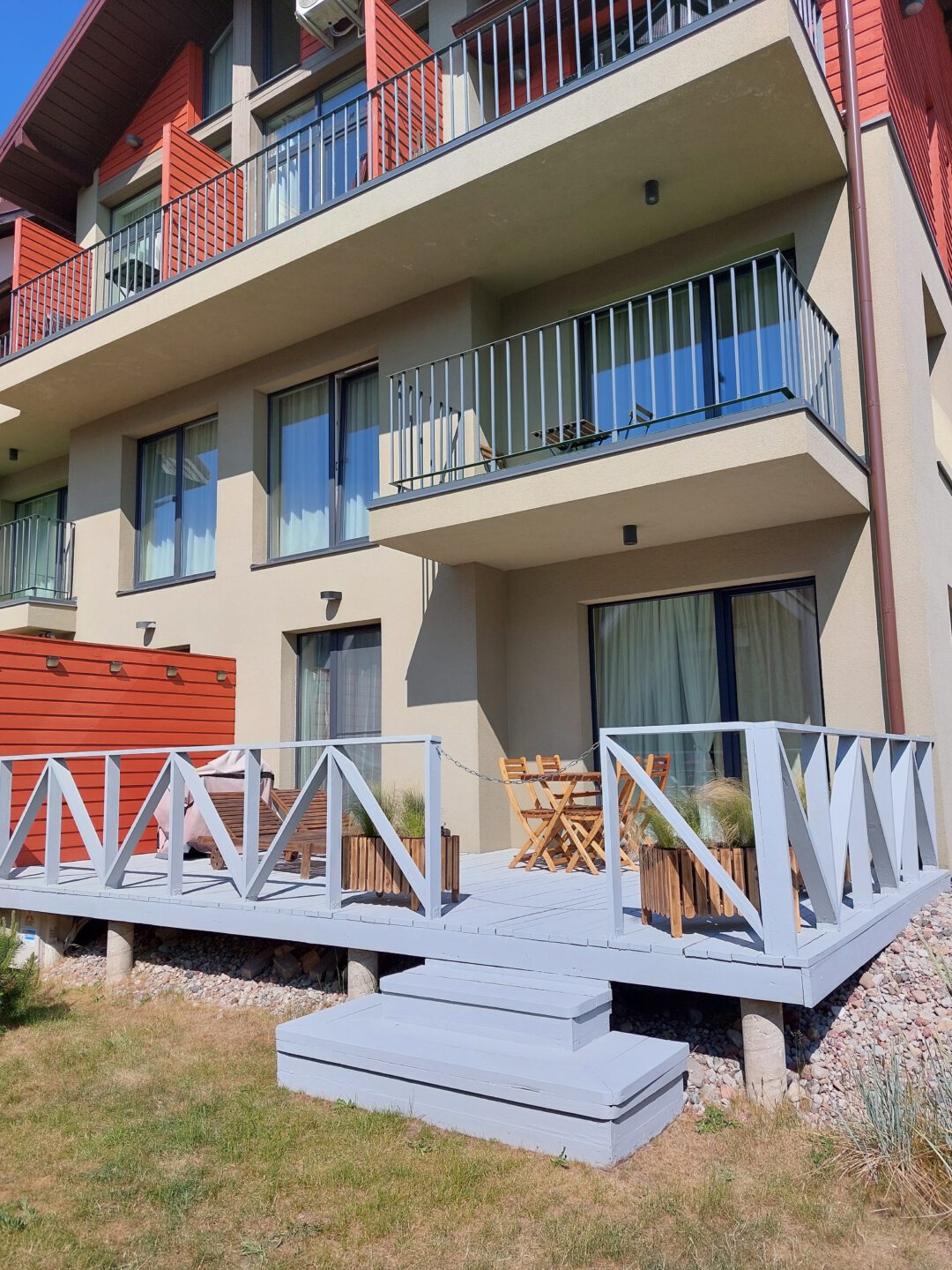 Apartamentai su terasa arti jūros Kunigiškiuose ir Šventojoje