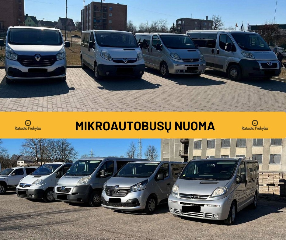 Automobilių, mikroautobusų ir priekabų nuoma