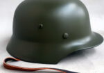 Vokiečių M35 Žalias Šalmas Plieninis Su Pošalmiu