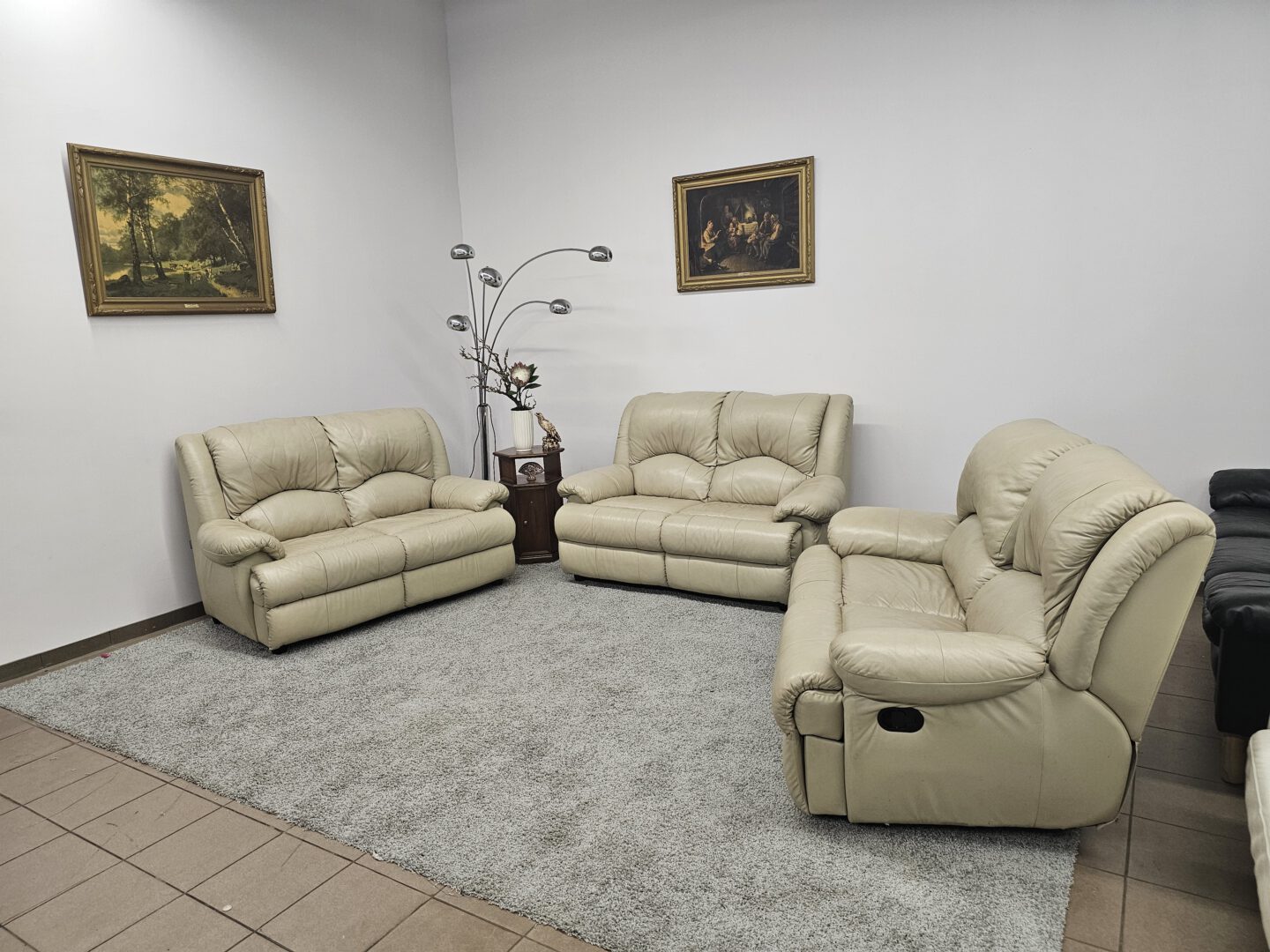 Natūralios Odos Komplektas Su Relax Funkcija 2+2