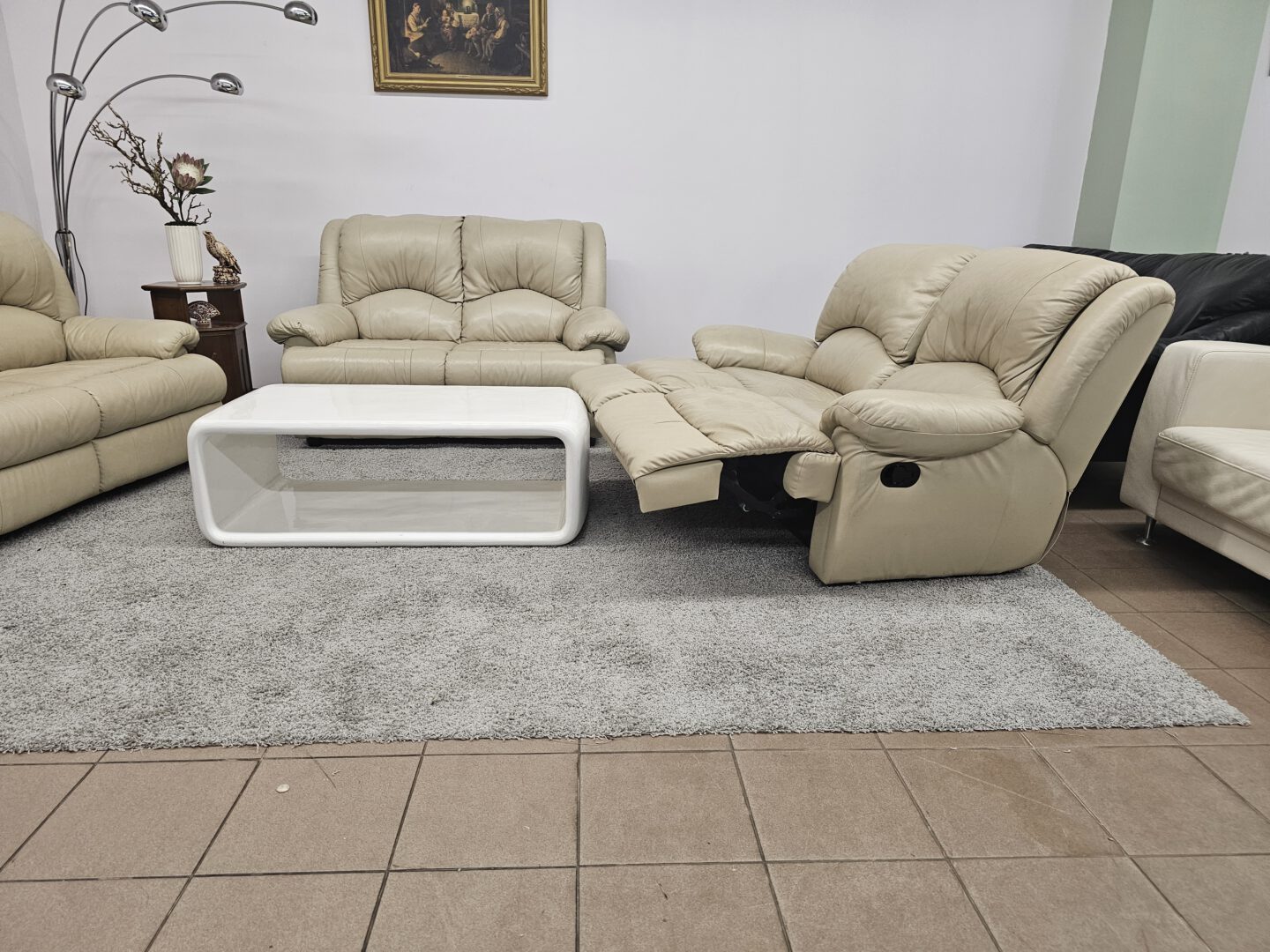 Natūralios Odos Komplektas Su Relax Funkcija 2+2