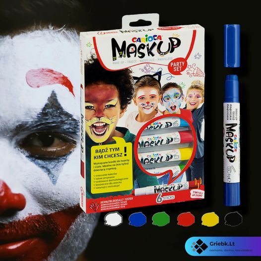Išsukamos kreidelės piešimui ant veido MASKUP