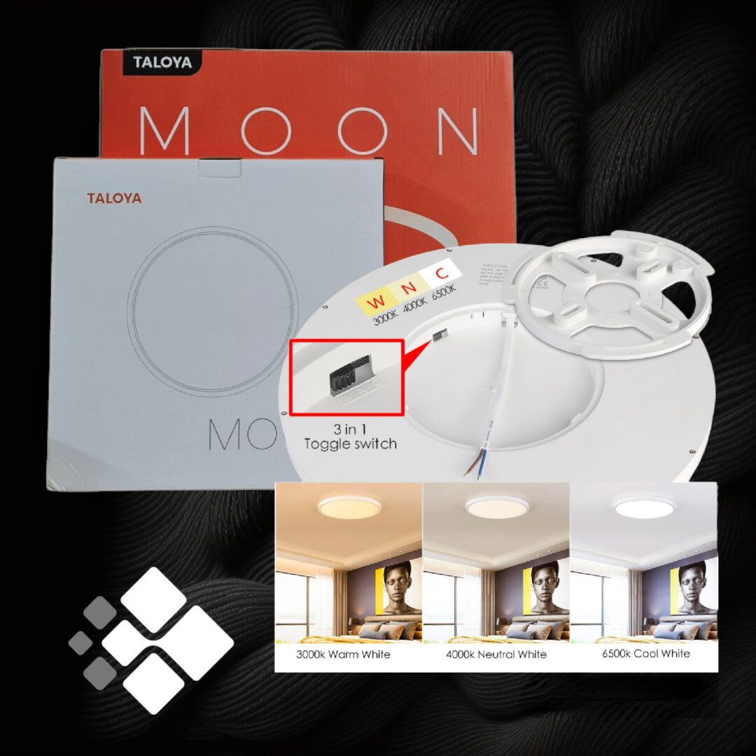 LED panelė virštinkinė, keičianti šviesos temp., 20W / 24W, Taloya