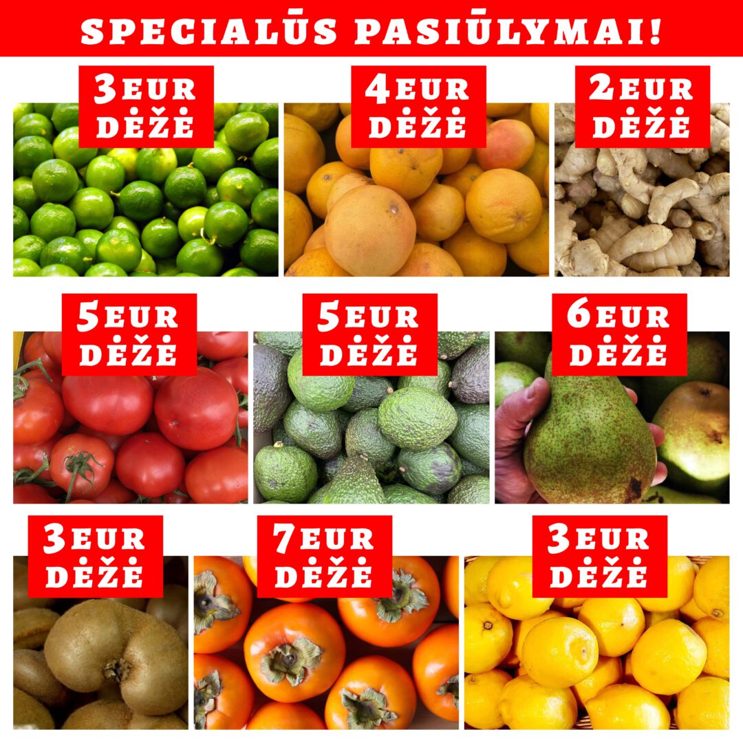 Akcijos vaisiai dėžėmis