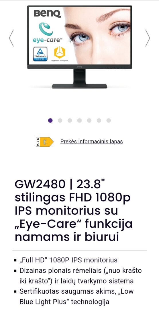 Benq monitorius