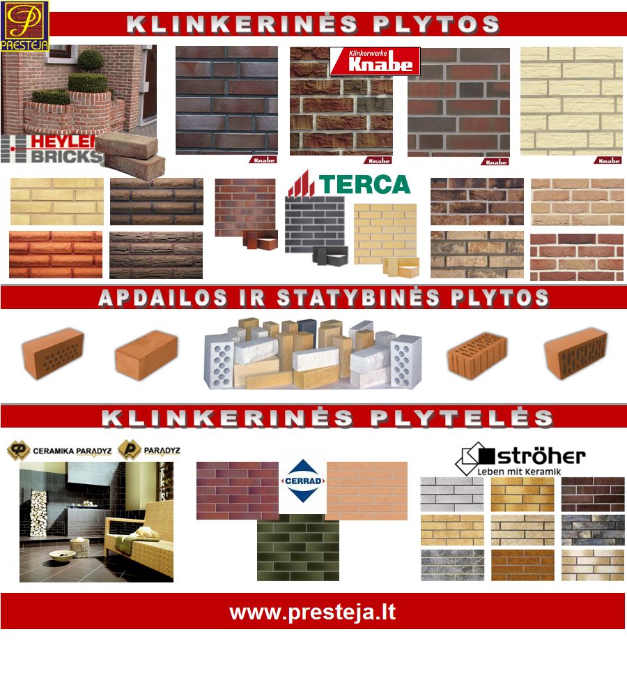 Statybinės apdailos medžiagos nuo pamatų iki stogo