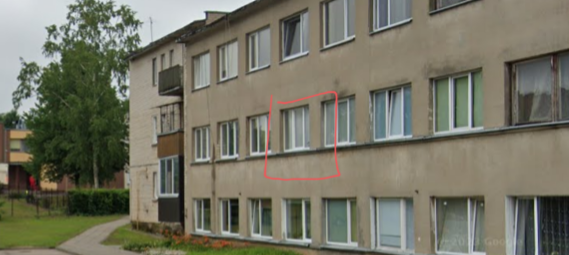 Parduodamas 2 kambarių butas su rūsiu Kužiuose, Šiaulių rajone