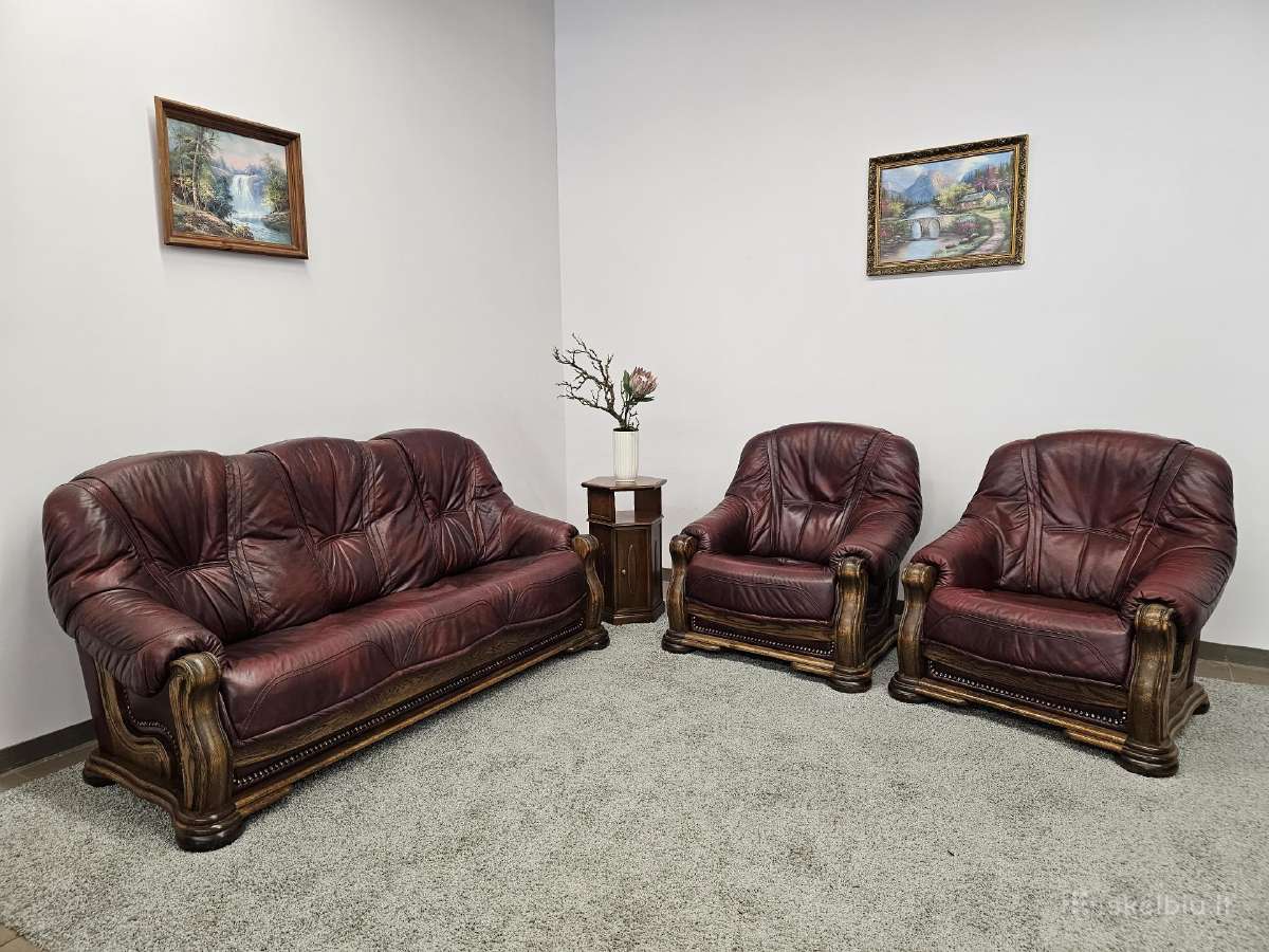 Natūralios odos komplektas