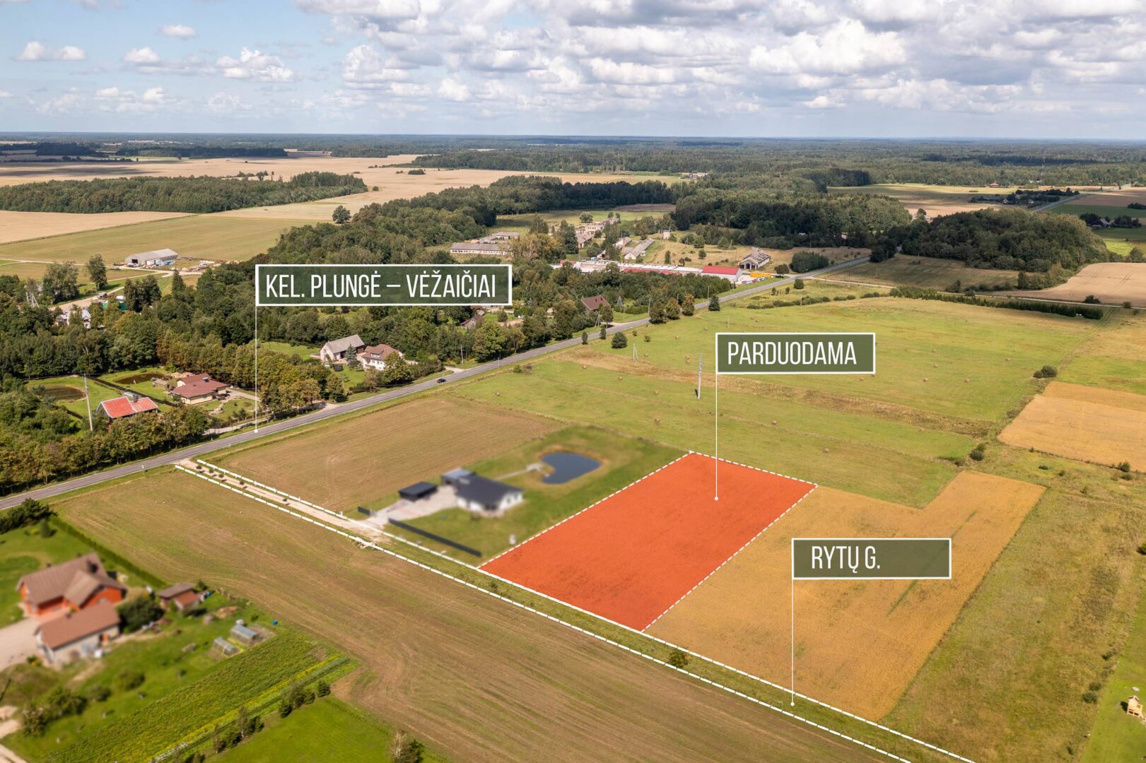 Parduodamas namų valdos sklypas Vėžaičiuose