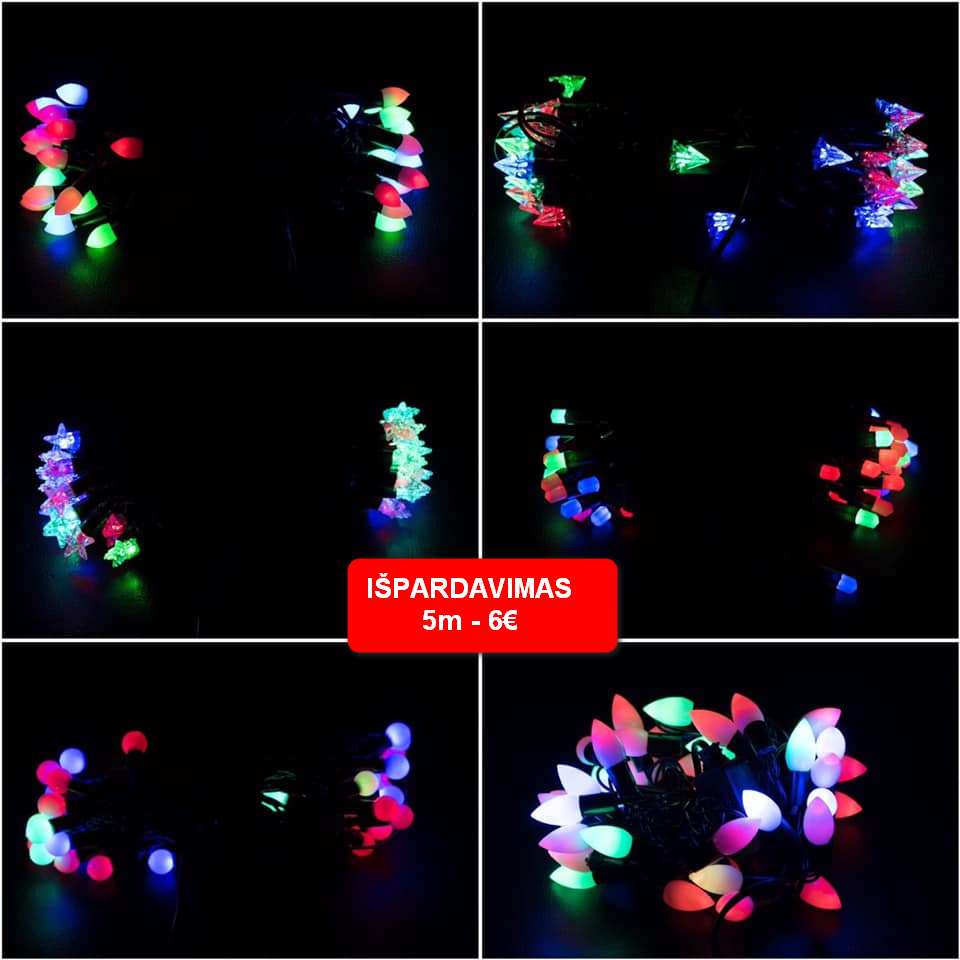 Kalėdinės LED lempučių girliandos