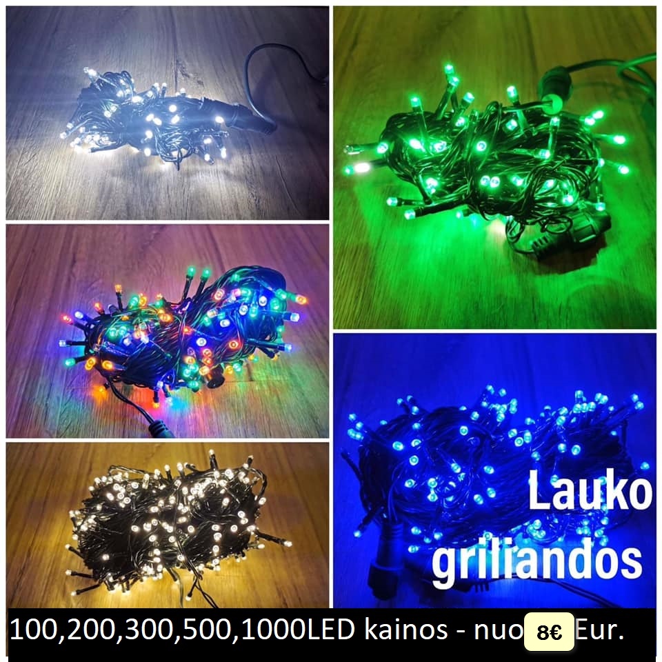 Kalėdinės LED lempučių girliandos