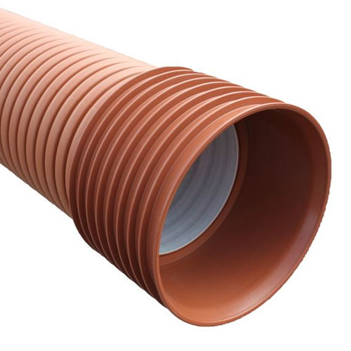 Pralaidų vamzdžiai PP d400 mm. 3 m ilgio su mova