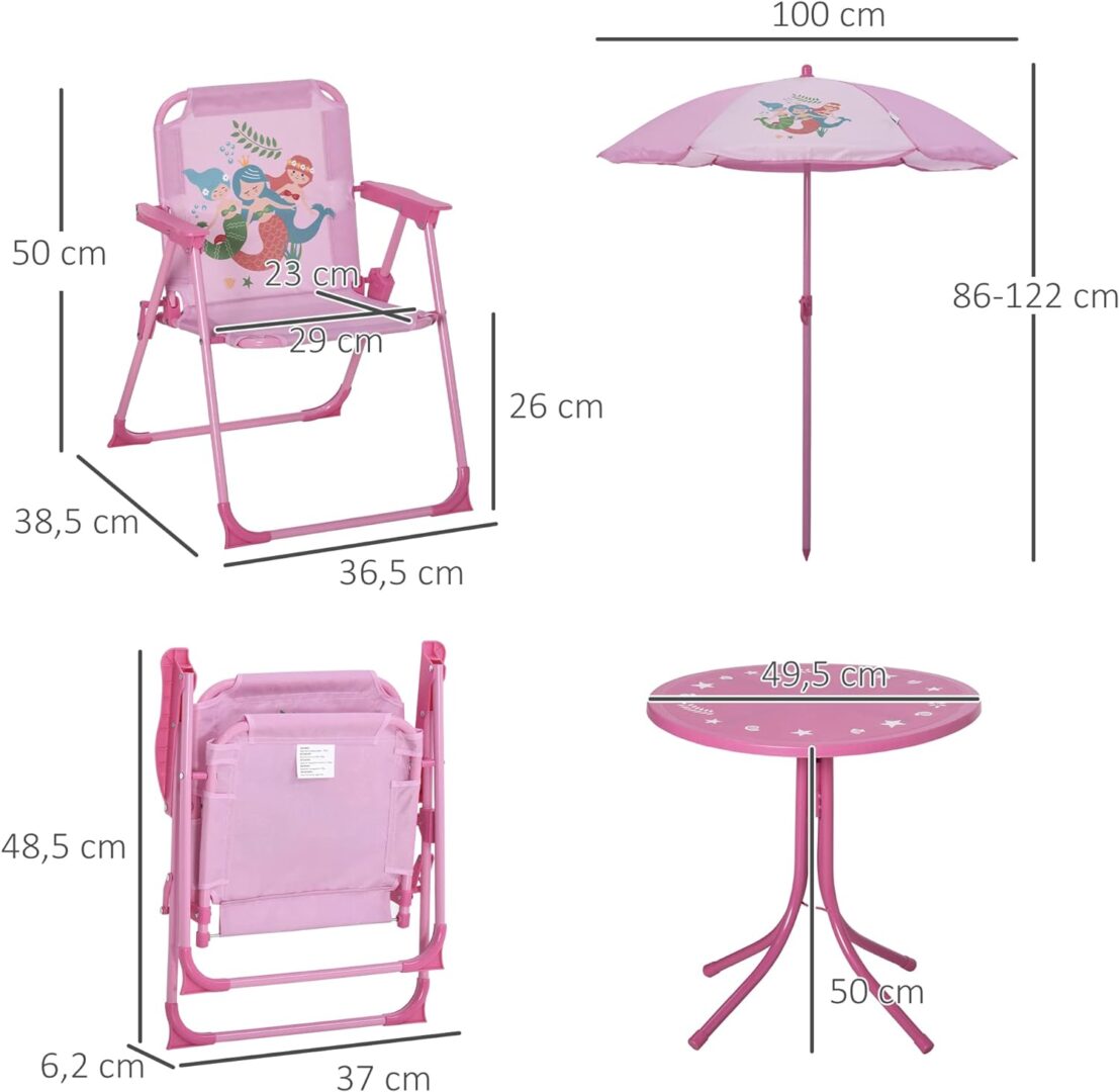 4 dalių vaikiškas stalo komplektas.