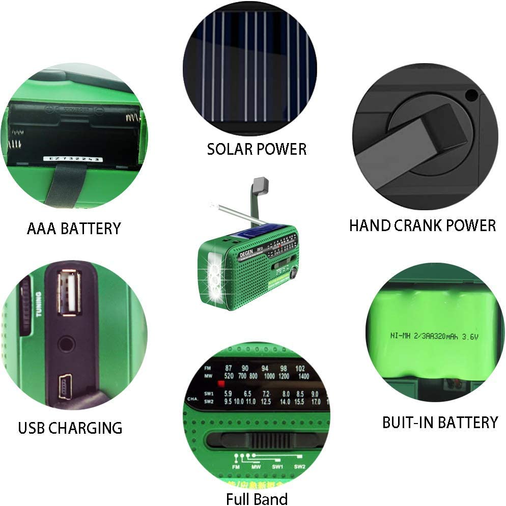 Degen DE13 Hibridinis Radijo Imtuvas