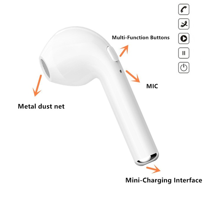 Belaidės Ausinės BT I7S TWS Su „POWERBANK“