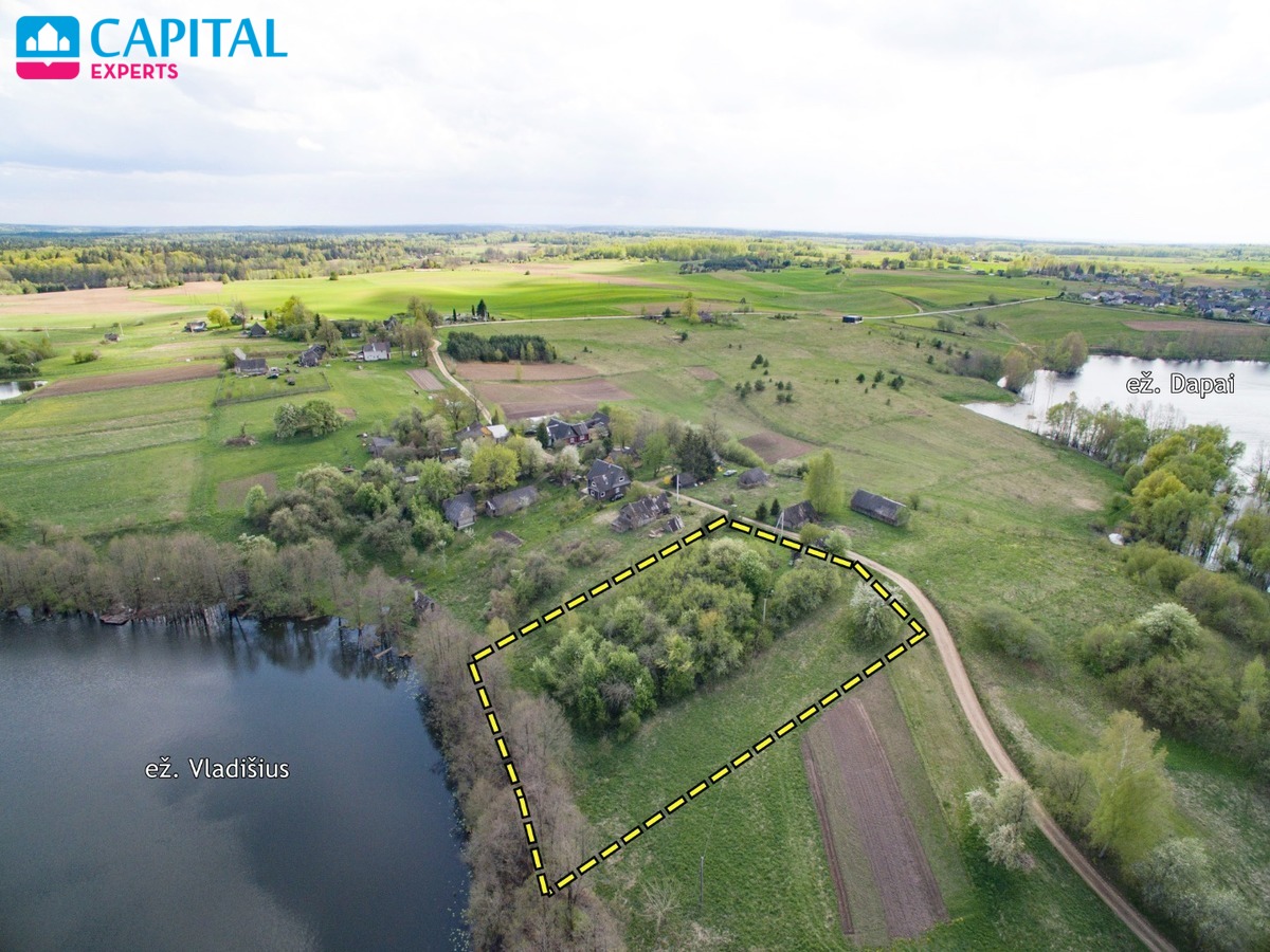 Parduodama 44,47 a sena sodyba prie Vladišiaus ež., Trakų raj.