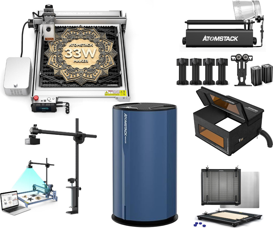 Atomstack X30 Pro graviravimo staklių rinkinys!