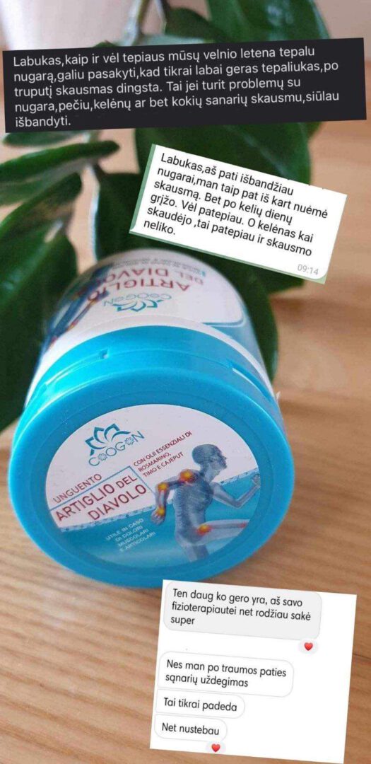 Tepalas nuo skausmo “ Velnio letena “