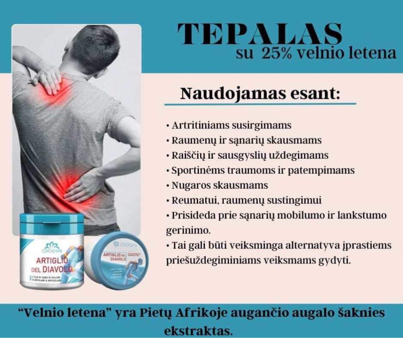 Tepalas nuo skausmo “ Velnio letena “