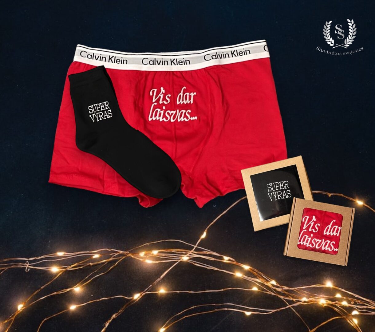 Siuvinėtos kelnaitės vyrams