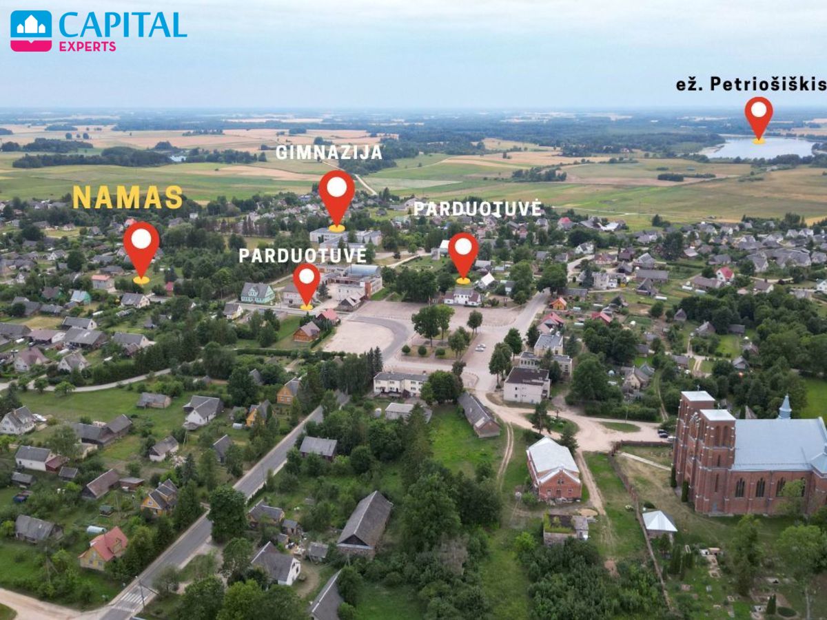 Parduodamas 64,40 kv.m. namas su 16,10 a namų valdos sklypu Kamajų mstl., Rokiškio raj.