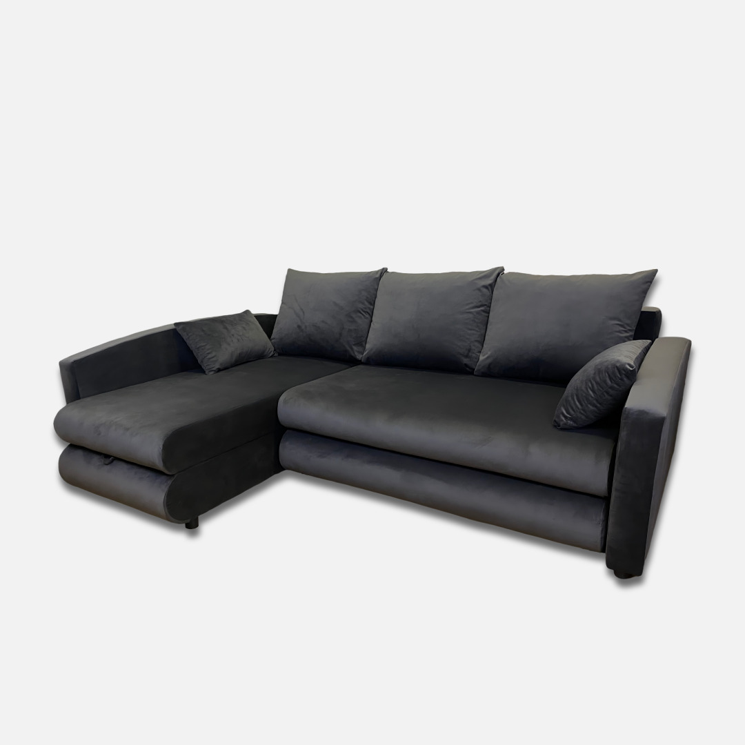 *AKCIJA* „NINA” Minkštas kampas su itin plačia miegojimo funkcija