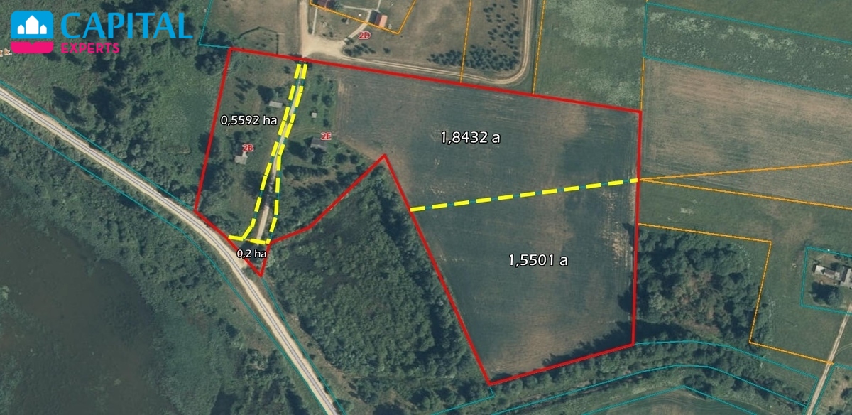 Parduodama 3,97 ha sodyba Margėnų k., Rokiškio raj. tik 200 m nuo Sartų ež.