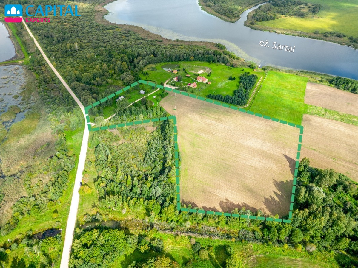 Parduodama 3,97 ha sodyba Margėnų k., Rokiškio raj. tik 200 m nuo Sartų ež.