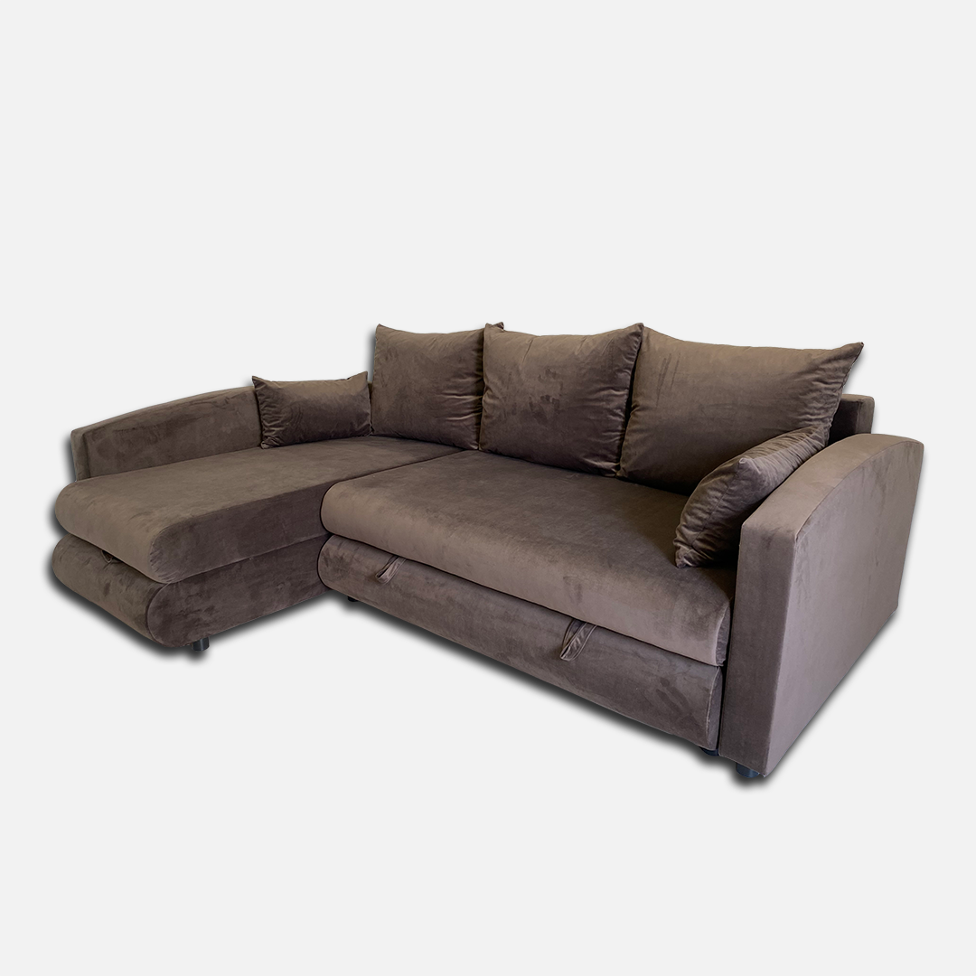 *AKCIJA* „NINA” Minkštas kampas su itin plačia miegojimo funkcija