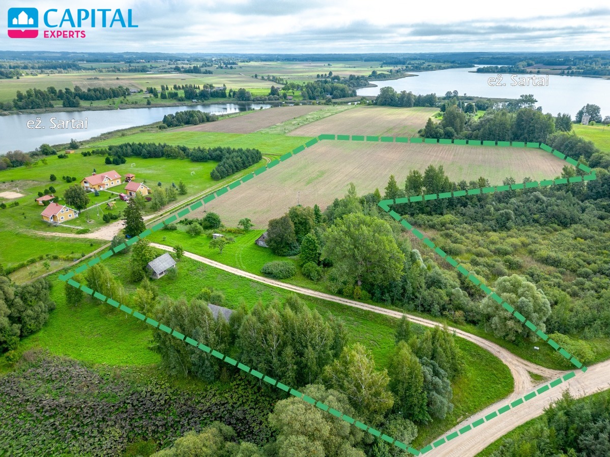 Parduodama 3,97 ha sodyba Margėnų k., Rokiškio raj. tik 200 m nuo Sartų ež.