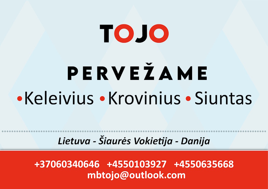 Lietuva – Danija – Lietuva. Kroviniai, siuntos
