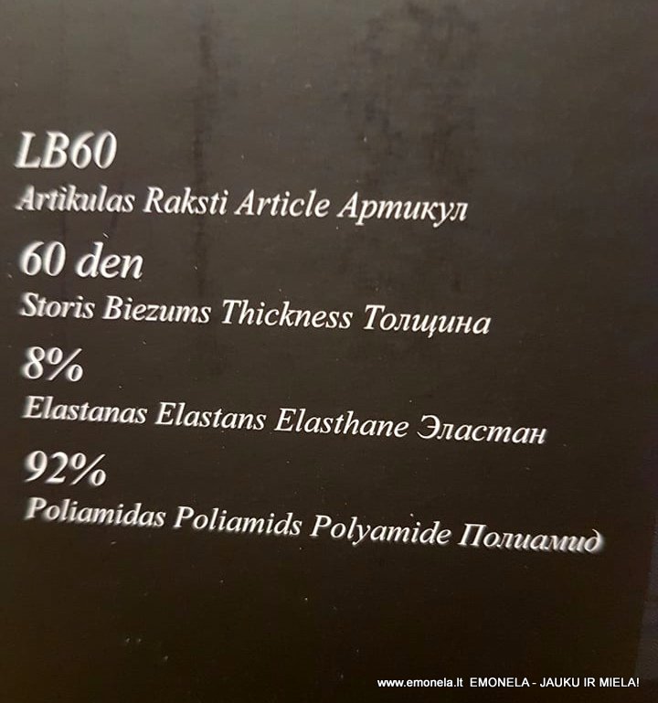 Pėdkelnės 60 den Didelis Dydis 10+