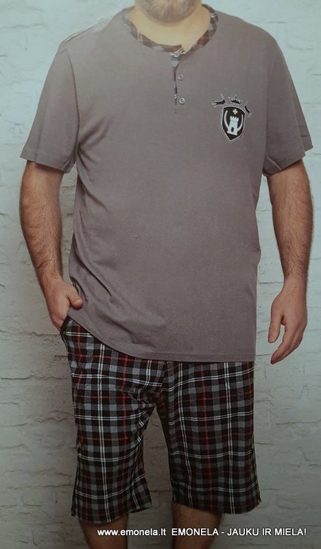 Pižama vyriška GUSTAS, trumpa, 2 dalių