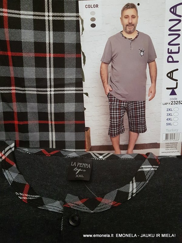 Pižama vyriška GUSTAS, trumpa, 2 dalių