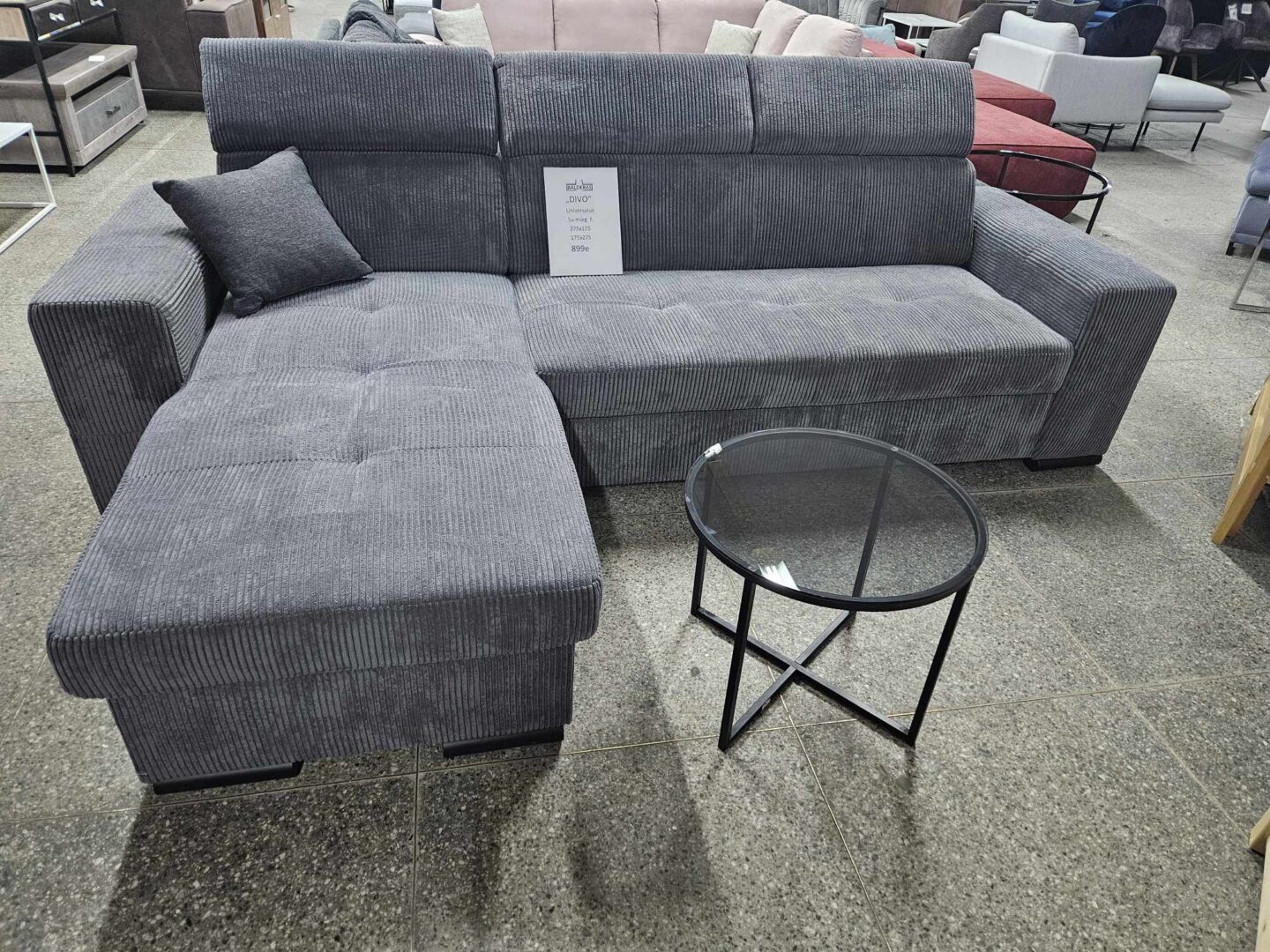 Minkštas kampas “Divo ” su miego funkcija ir dėže patalynei