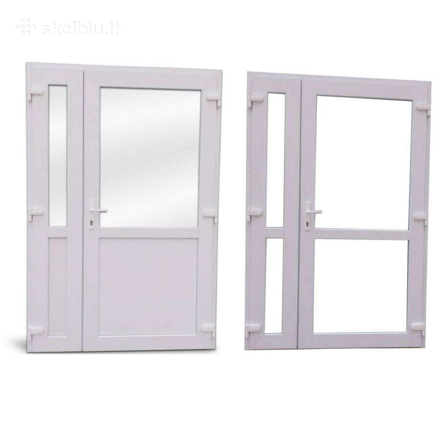 Naujos plastikinės lauko durys