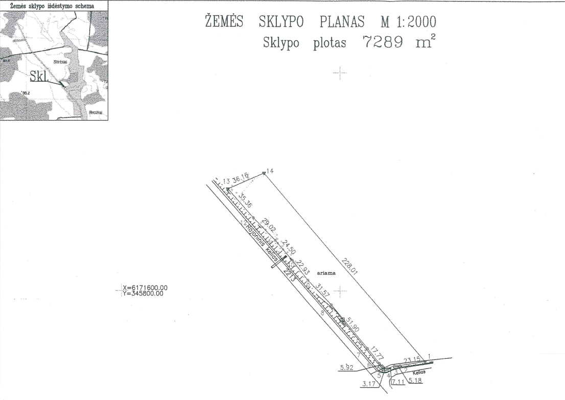 Namų valdos sklypas Brožių k. Klaipėdos rajonas
