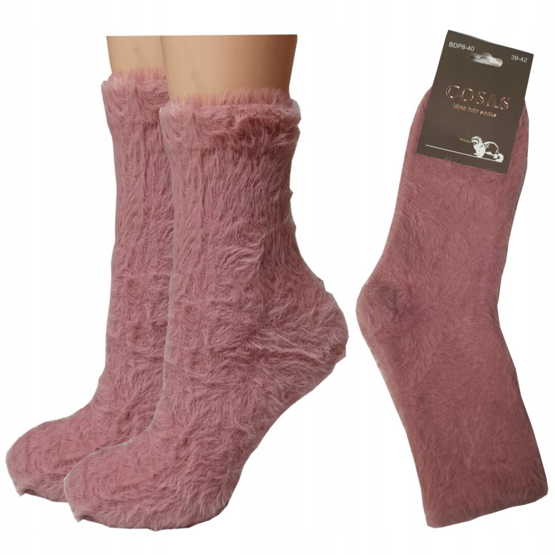 Šiltos, pūkuotos, labai švelnios, su audinės vilna kojinės.