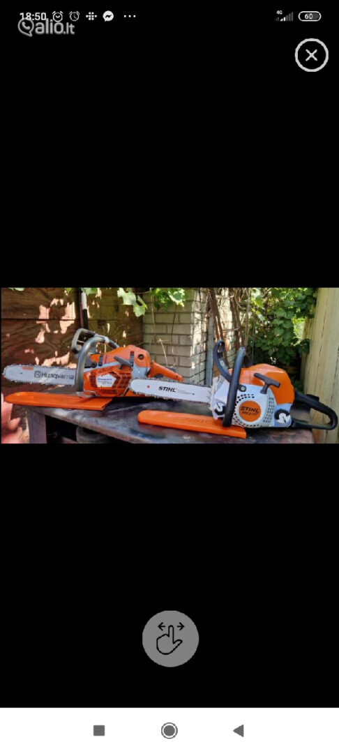 Fyrminiai benzininniai pjuklai „Stihl.” ir kiti su garantija